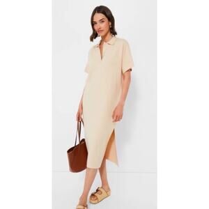 NWT TUCKERNUCK Channing Polo Midi Dress Tan Sz Large
